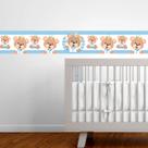 Faixa Decorativa Infantil Azul Bebê Papel De Parede Ursinho NP023 Faixa Decorativa Infantil Azul Bebê Papel De Parede Ursinho NP023