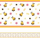 Faixa Decorativa para Quarto de Bebê Abelhas 3mx15cm