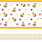 Faixa Decorativa para Quarto de Bebê Abelhas 5mx10cm