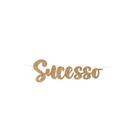 Faixa Decorativa "Sucesso" Glitter Dourado - 1 unidade - Cromus - Rizzo