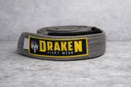 Faixa Draken Jiu Jitsu Infantil Cinza Com Ponta Preta
