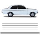 Faixa Dupla Chevette 1976 Sl Adesivo Friso Lateral Grafite