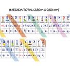 Faixa Educativo Alfabeto Letras Didático Desenhos 2,50m