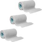 Faixa Elástica Auto Aderente Esportiva Para Enfaixar 10cm x 4,5m - Kit 03 Rolos