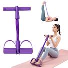 Faixa Elástica com Pedais e 8 Tubos, Treinador de Fitness Portátil