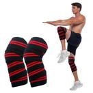Faixa Elástica De Compressão Musculação Joelheira Agachamento Fit LPO Academia DeadLift Agachamento Leg Press