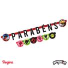 Faixa Feliz Aniversário - Parabéns - LadyBug