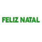 Faixa festa Feliz Natal Decoração com Gliter grande em EVA