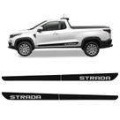 Faixa Fiat Strada 2020 Adesivo Lateral Portas Preto/Cinza