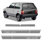Faixa Fiat Uno 1.5 R 1989 Adesivo Lateral/traseiro Cinza