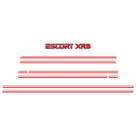 Faixa Filete Compatível Escort Xr3 Mk3 83/86 Vermelho
