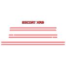 Faixa Filete Compatível Escort Xr3 Mk3 83/86 Vermelho