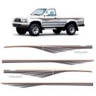 Faixa Hilux 1992/2004 Adesivo Grafite Lateral Cabine Simples