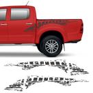 Faixa Hilux 2009/2019 Adesivo Lateral Grafite Tuning Turbo