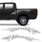 Faixa Hilux 2009/2019 Adesivo Lateral Prata Tuning Turbo