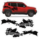 Faixa Jeep Renegade Sport Adesivo Lateral Tuning Logo Preto