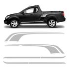 Faixa Lateral Chevrolet Montana Sport 2013 Adesivo Prata