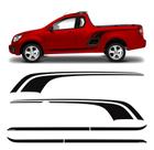 Faixa Lateral Chevrolet Montana Sport 2013 Adesivo Preto