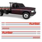 Faixa Lateral D6000 Chevrolet Turbo Cinza Adesivos Cabine