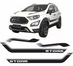 Faixa Lateral E Capô Ford Ecosport Storm 2019 A 2021 Preto