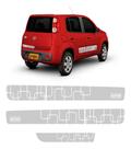 Faixa Lateral E Traseira Fiat Uno Vivace Evo 2012 Cinza