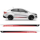 Faixa Lateral Fiat Cronos Sedan Adesivo Vermelho 2018/2021