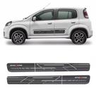 Faixa Lateral Fiat Uno Sporting 2015/2016 Adesivo Grafite