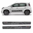 Faixa Lateral Fiat Uno Sporting 2015/2016 Adesivo Grafite