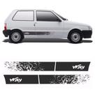 Faixa Lateral Fiat Uno Way 2012 2 Portas Adesivo Preto