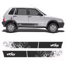 Faixa Lateral Fiat Uno Way /2012 4 Portas Adesivo Preto