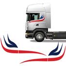 Faixa Lateral Scania 2005 Evolution Vermelho Modelo Original