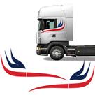 Faixa Lateral Scania 2005 Evolution Vermelho Modelo Original