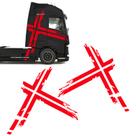 Faixa Lateral Volvo Suécia Fh Performance Adesivo Vermelho