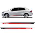 Faixa Lateral Voyage 2010/2022 Volkswagen Adesivo Vermelho