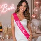 Faixa Miss Bride to Be Despedida de Solteira Casamento Noivado Cor:Rosa