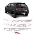 Faixa P/ Sandero Gt Line 2013 Later Traseiro Cinza Genérico