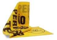 Faixa perigo alta tensão 25cm x 50mt x 0,08