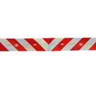 Faixa refletiva parachoque caminhão 2,40m x 30cm cor vermelho listrado Faixa refletiva parachoque caminhão 2,40m x 30cm cor vermelho listrado