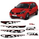 Faixa Sandero Gt Line 2011 Adesivo Lateral Capô Tras. Preto