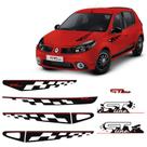 Faixa Sandero Gt Line 2011 Adesivo Lateral Capô Tras. Preto