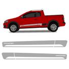 Faixa Saveiro Trooper 2014 2015 Adesivo Prata Lateral - Kit