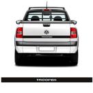 Faixa Saveiro Trooper 2014/2018 Adesivo Preto Tampa Traseira