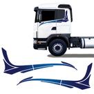 Faixa Scania 2008 Adesivo Azul Lateral Caminhão Decorativo