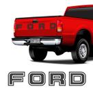 Faixa Tampa Traseira Ford F-250 2004/2010 Adesivo Grafite