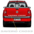 Faixa Tampa Traseira Saveiro Cross 2011, 2012 e 2013 Adesivo Cinza
