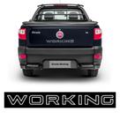 Faixa Traseira Fiat Strada Working Adesivo Branco Decorativo Faixa Traseira Fiat Strada Working Adesivo Branco Decorativo