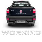 Faixa Traseira Fiat Strada Working Adesivo Cinza Decorativo Faixa Traseira Fiat Strada Working Adesivo Cinza Decorativo