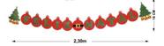 Faixa Varal Feliz Natal Bolas Natalinas EVA Vermelho e Verde 2,30 metros Vivarte - Inspire sua Festa Loja
