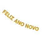 Faixa Varal Réveillon Feliz Feliz Ano Novo Glitter Dourado 1,30 metros Piffer - Inspire sua Festa Loja Faixa Varal Réveillon Feliz Feliz Ano Novo Glitter Dourado 1,30 metros Piffer - Inspire sua Festa Loja