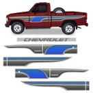 Faixas Adesivos D20 Chevrolet 1989/1996 Azul Cabine Simples
